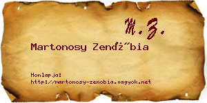 Martonosy Zenóbia névjegykártya